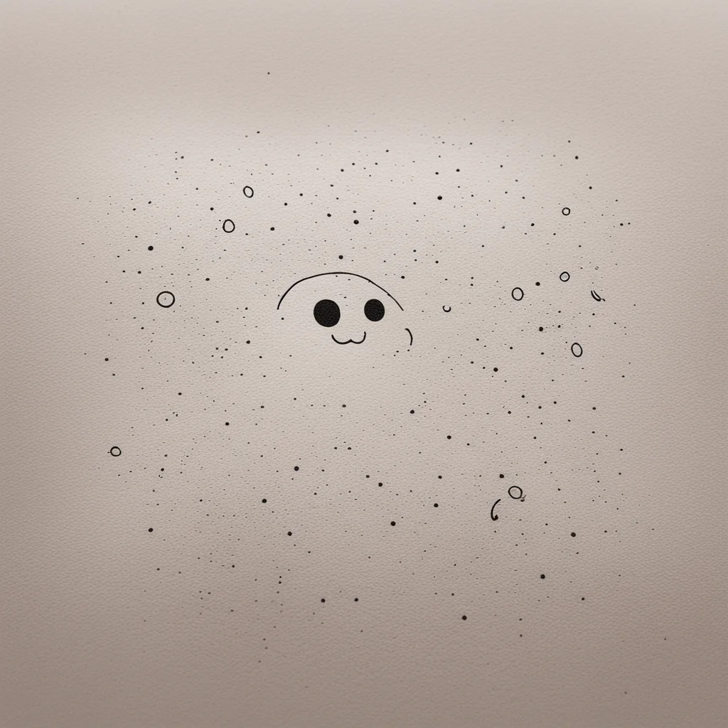 dust and dirt drawing on a back windshield happy face and sad hand drawn physical print studio ghibli —ar 12