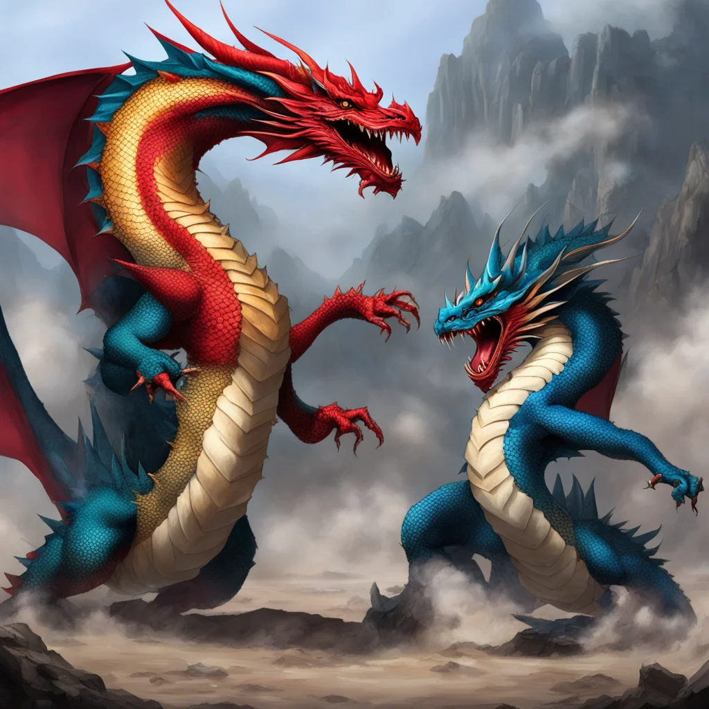 eastern dragon fight with western dragon