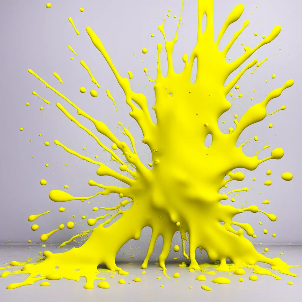 energetic bright yellow paint splash w 512