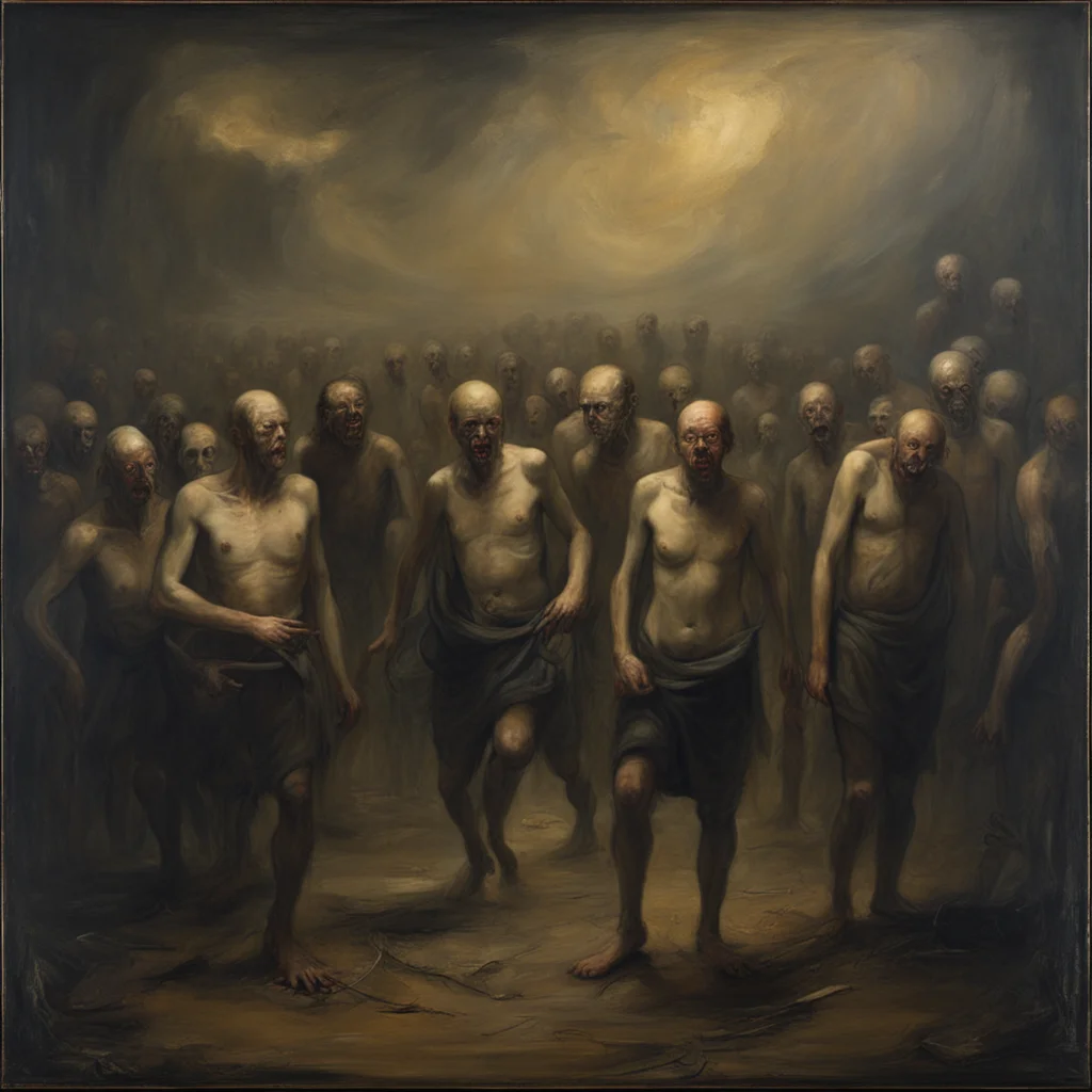 epic zombie apocalypse by Odd Nerdrumdetailed oil painting