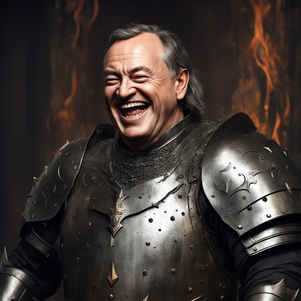 evil viktor orban wears the armor of sauron while laughing 8K rembrandt style