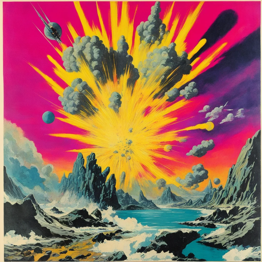 explosion pulp art fantasy magazine circa 1968 ar 1117
