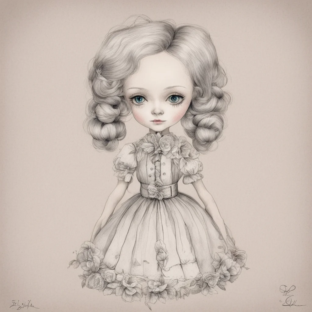 female doll drawn by elijah pink