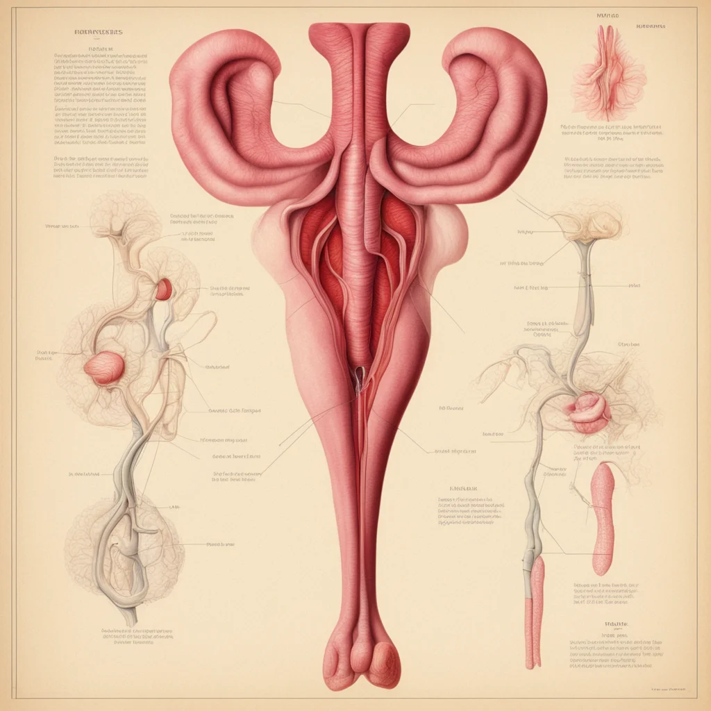 female reproductive system realistic educational scientific illustration diagram circa 1970 ar 1117