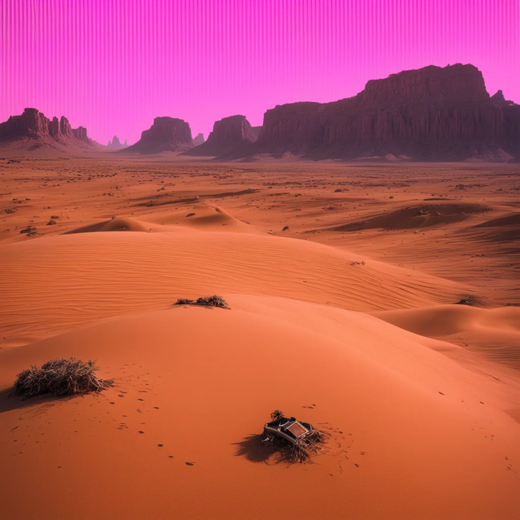 film photo of desert sands cyberpunk neon nomads futuristic highly detailed