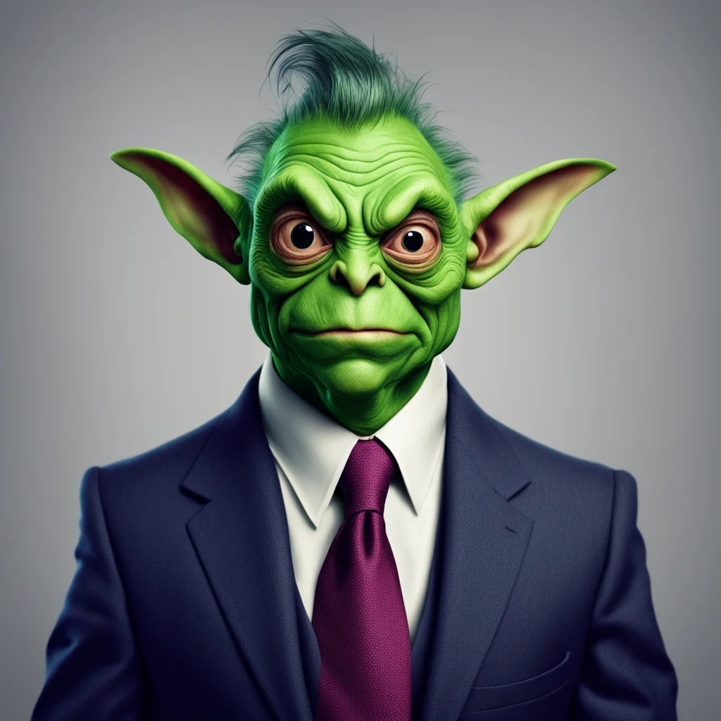 financial goblin banker in a suit like the style of harry potter portrait aspect 914