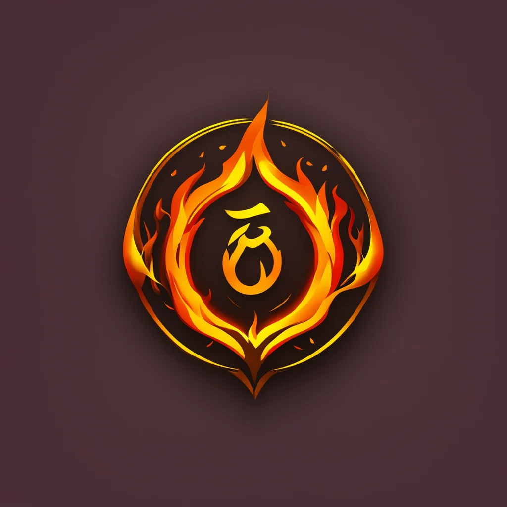 fire magic element brown UI logotype design