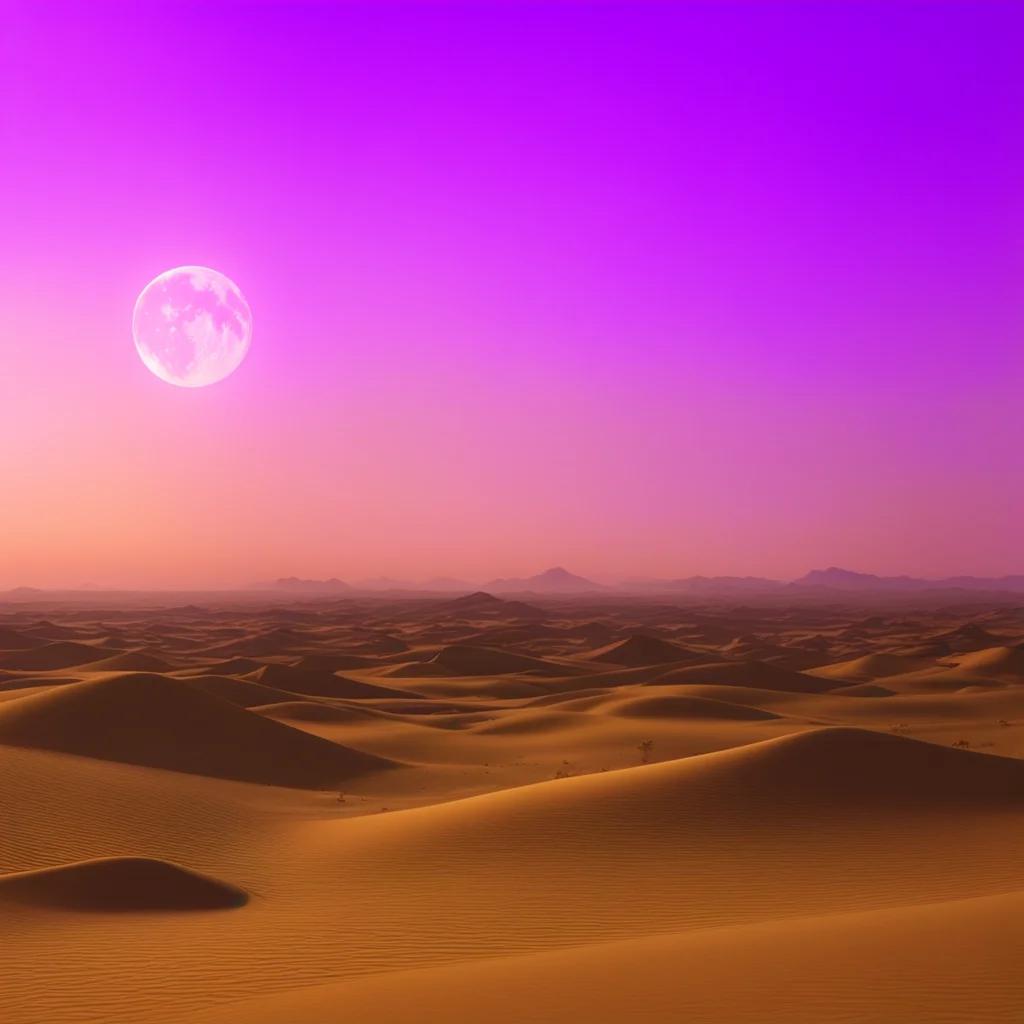 five purple suns setting in the desert 8k octane