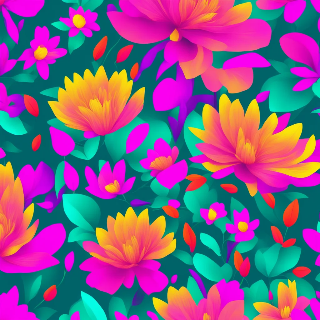 flowers pattern seamless graphic design vibrant colors vector trending on artstation ar 57 uplight