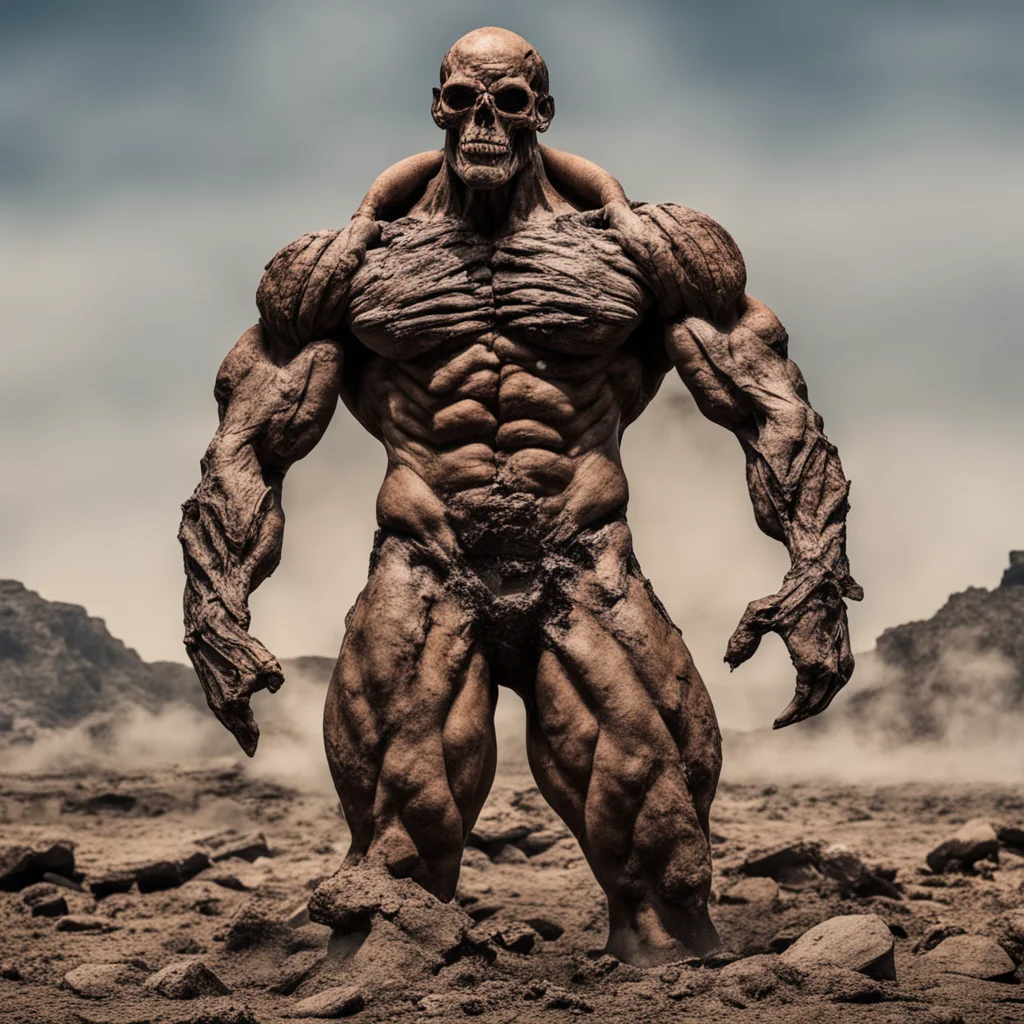 fossilized remains of a demonic body builder scorched earth extreme muscles ar 45