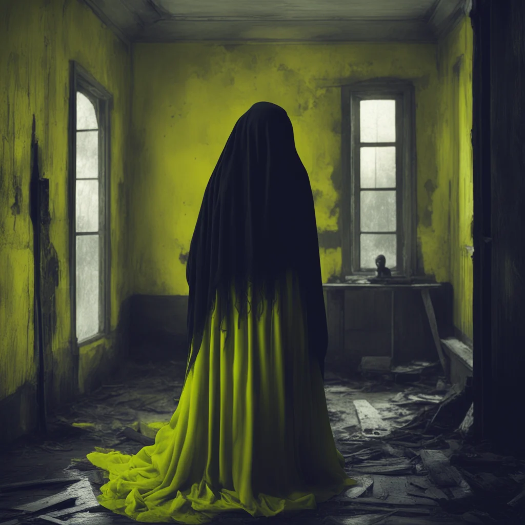 found footage veiled widow mourning in abandoned house horror cold complementer color scheme1 yellow 04 w 1024 h 1792