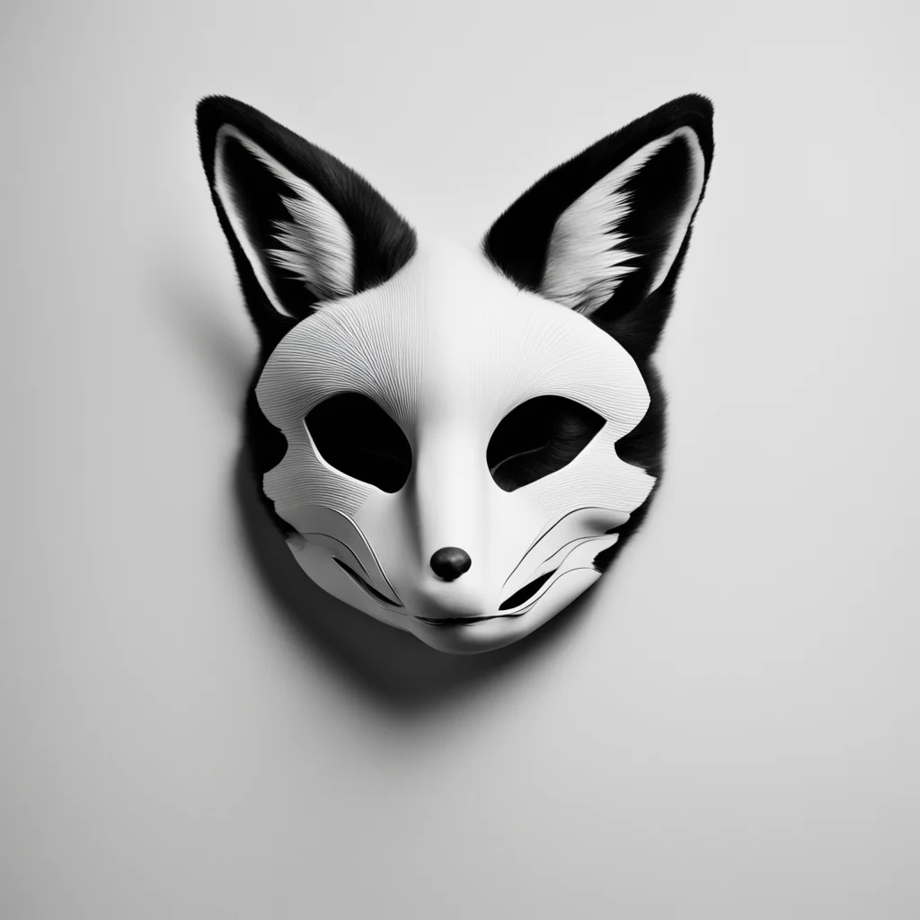 fox mask photographed by bastiaan woudt black and white —ar 46
