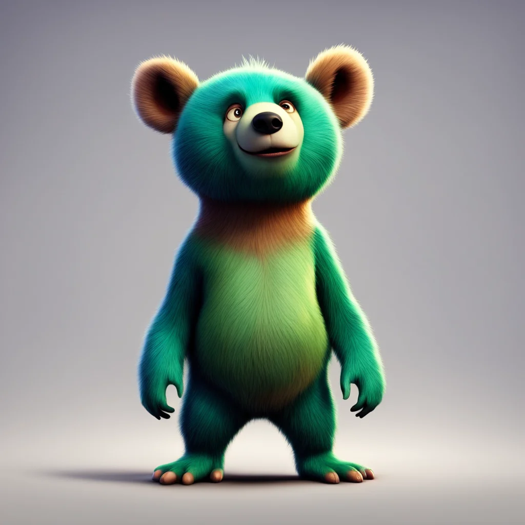 funny weird alien bear character design pixar