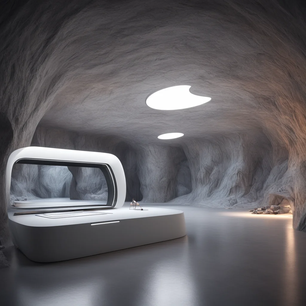 futuristic apple store in a cave epic magnificent photorealistic octane render no dofblur ar 169
