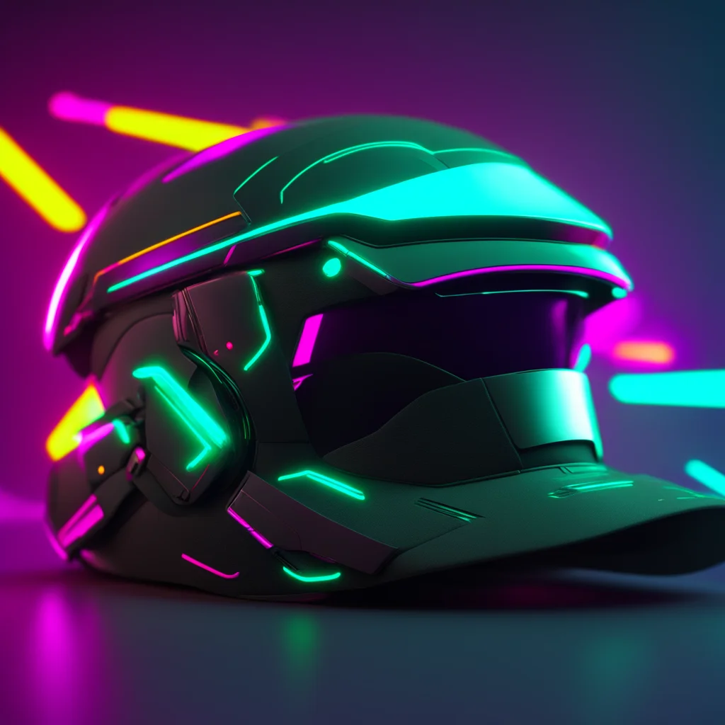futuristic cap glow visor cyberpunk ultra realistic octane render 8K
