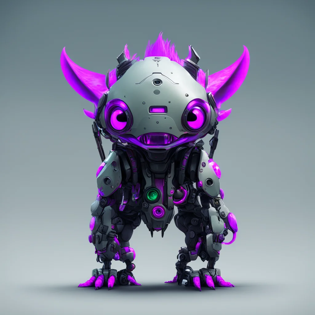futuristic shapeshifter creature mutan cute monster cyberpunk character