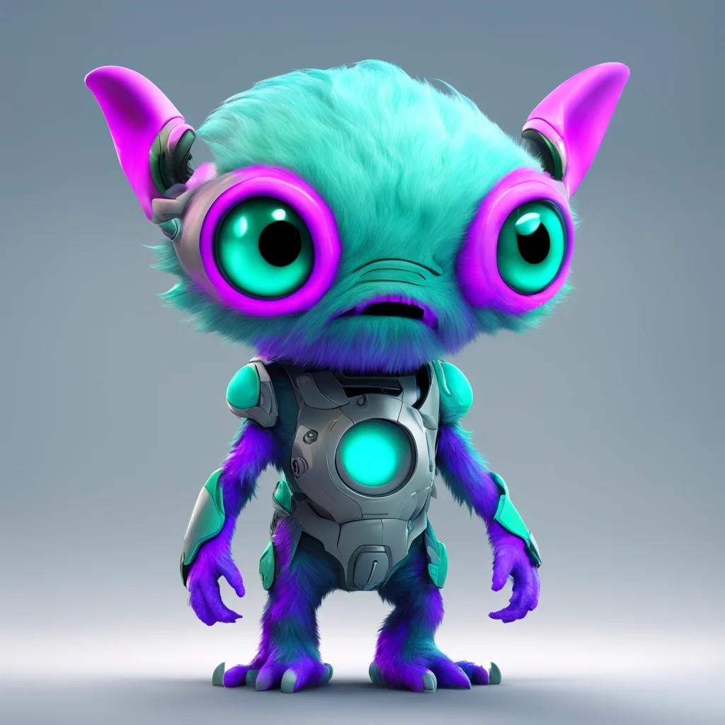 futuristic shapeshifter cute monster character