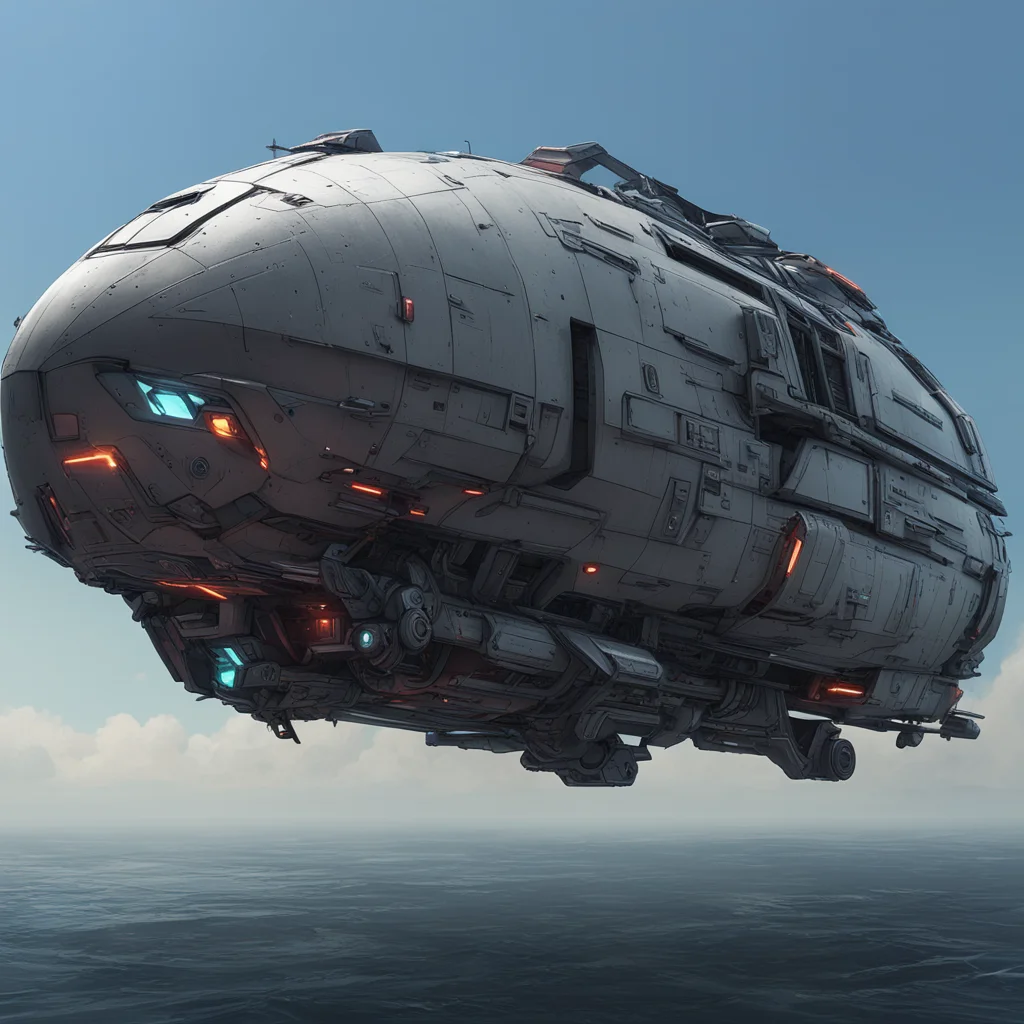 futuristic travelling ship alone cyberpunk league of legends style by studio ghibli hyperrealistic intricate details min
