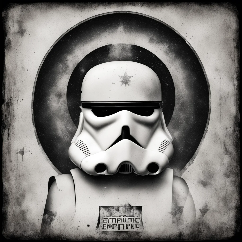 galactic empire logo stormtrooper star wars graphic illustration wet plate collodion sharp high detail Mathew Brady