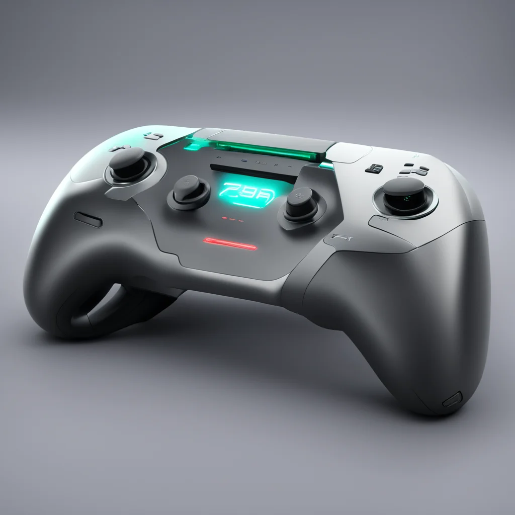 game controller designed by Tesla gamepad steeringwheel cinema4d render industrial design cyberpunk 4k