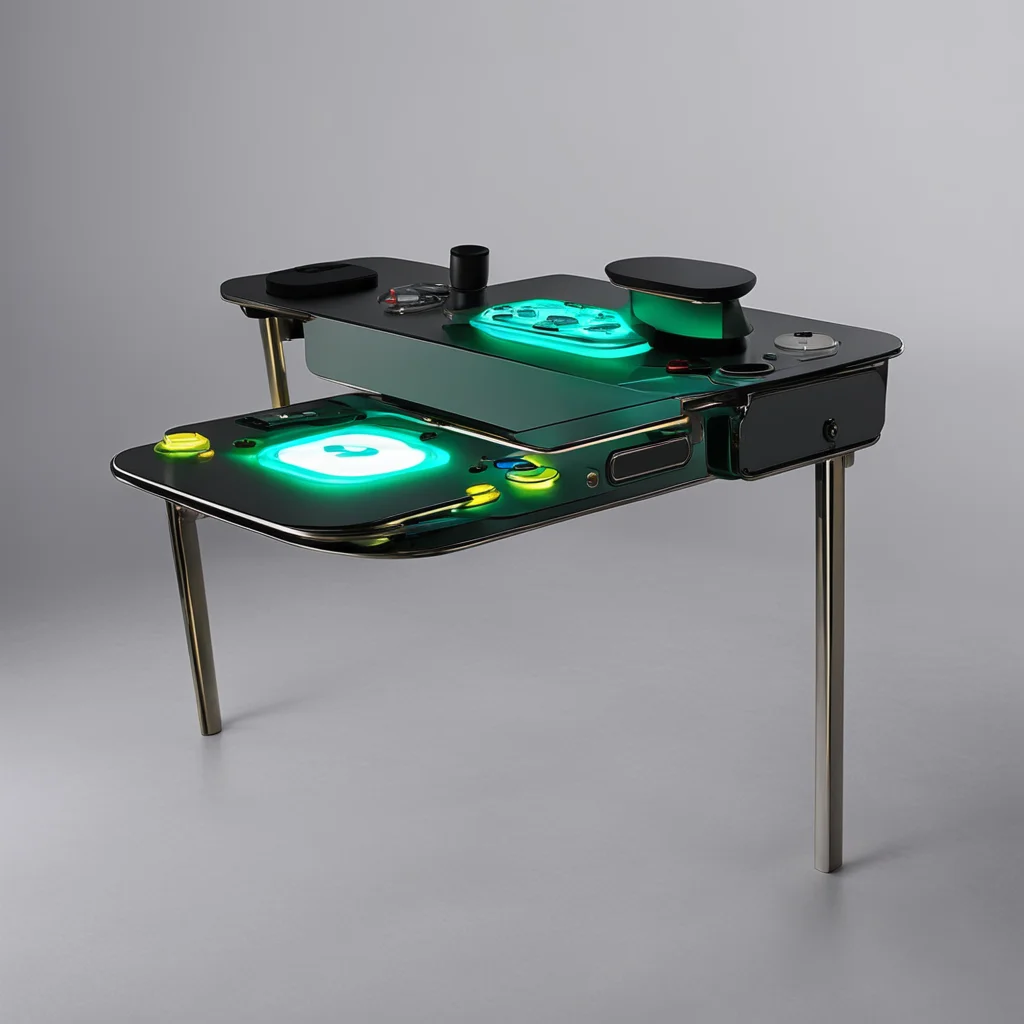 gaming console designed table device kids glow metal industrial design
