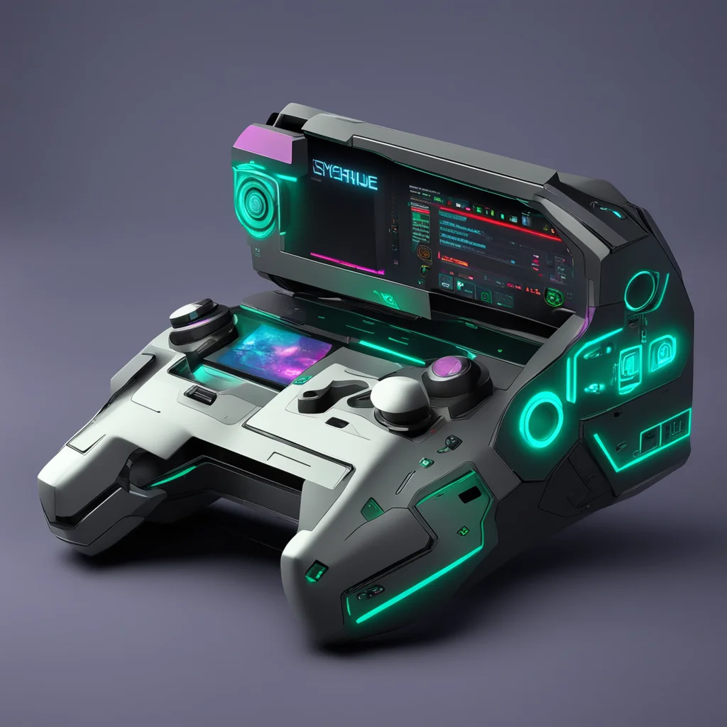 gaming console gaming device from the future cyberpunk