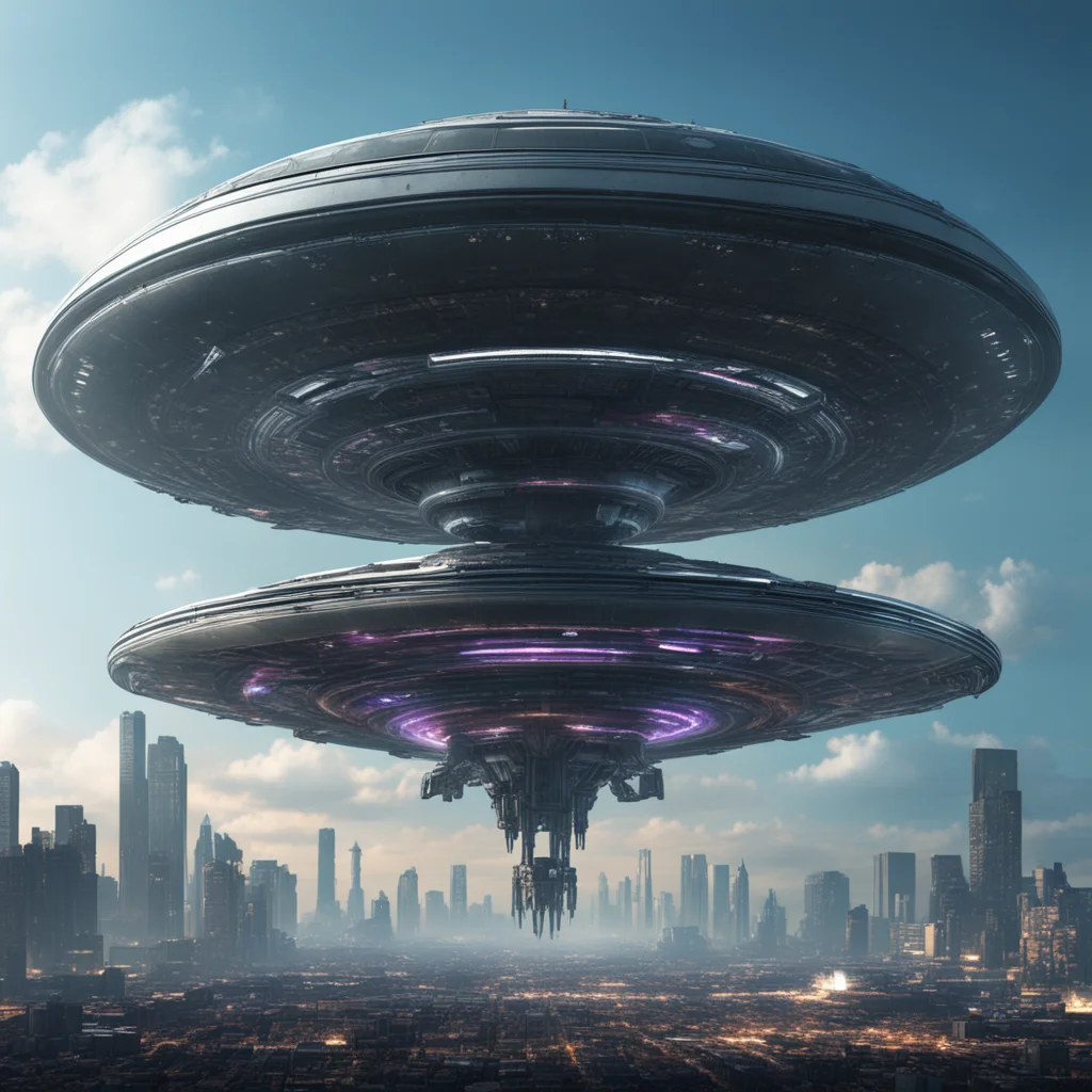 gigantic UFO abduction cyberpunk post apocalyptic 4k ultra detail symmetrical wide angle cinematic ar 916