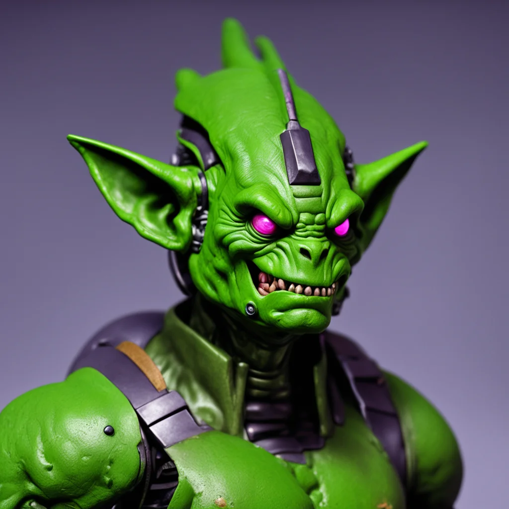 goblin retro futuristic soldier cyborg kaiju 70s toy ugly face Bakshi Vallejo full character design aspect 921