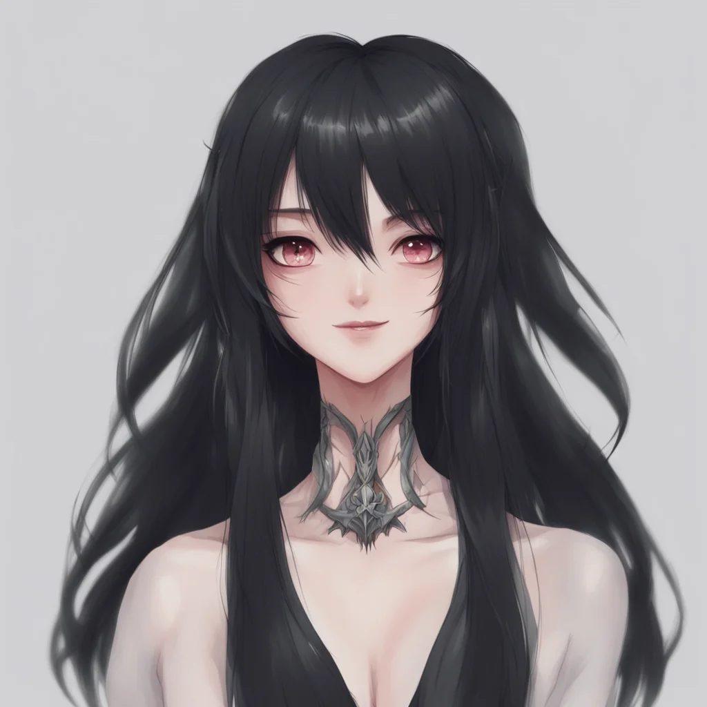 gorgeous innocent anime woman by Avetetsuya Studios smiling simple cellshade long blackhair concept character character 