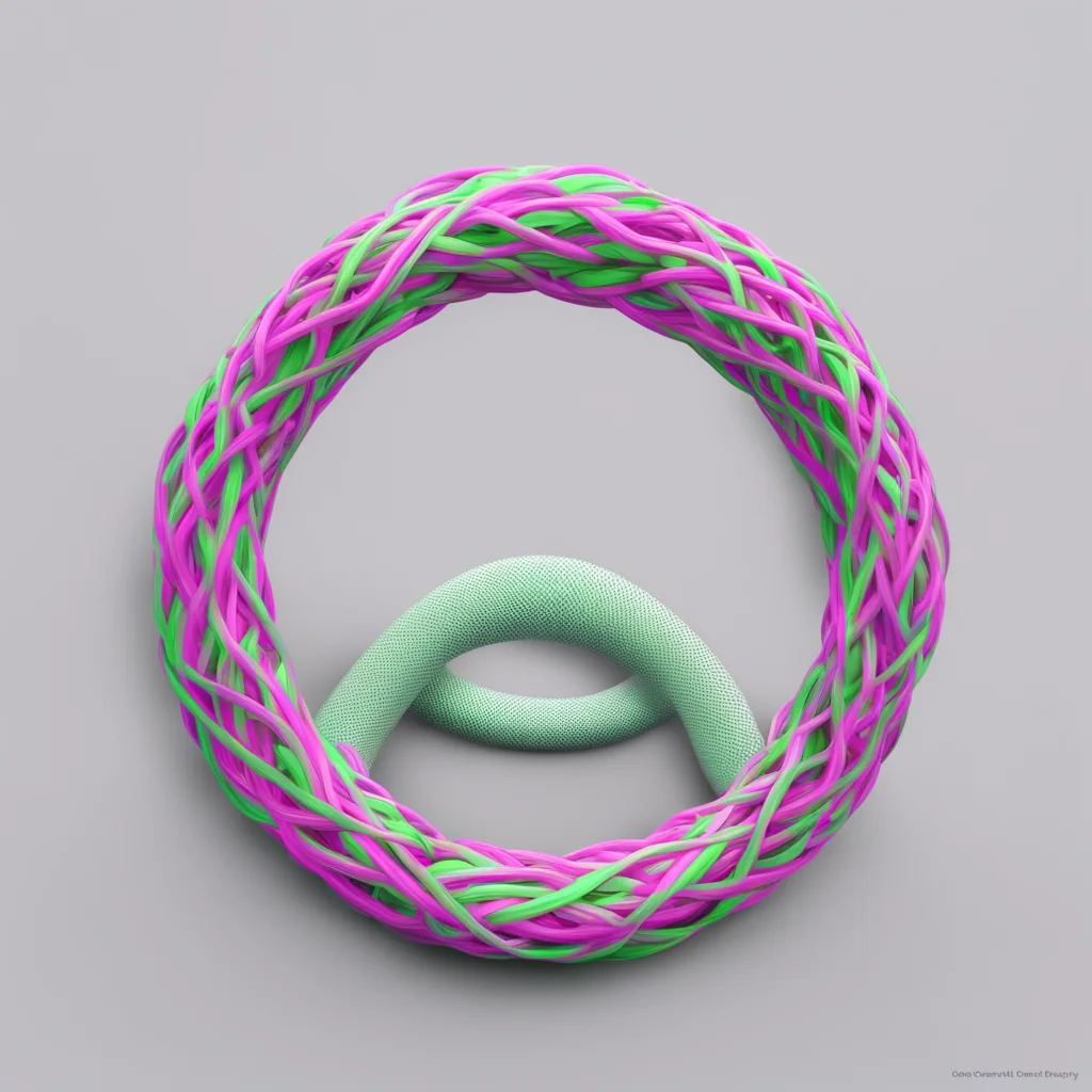 hand peace sign victory recursive tangled ribbon sacred geometry mobius strip smooth surfaces octane render13333