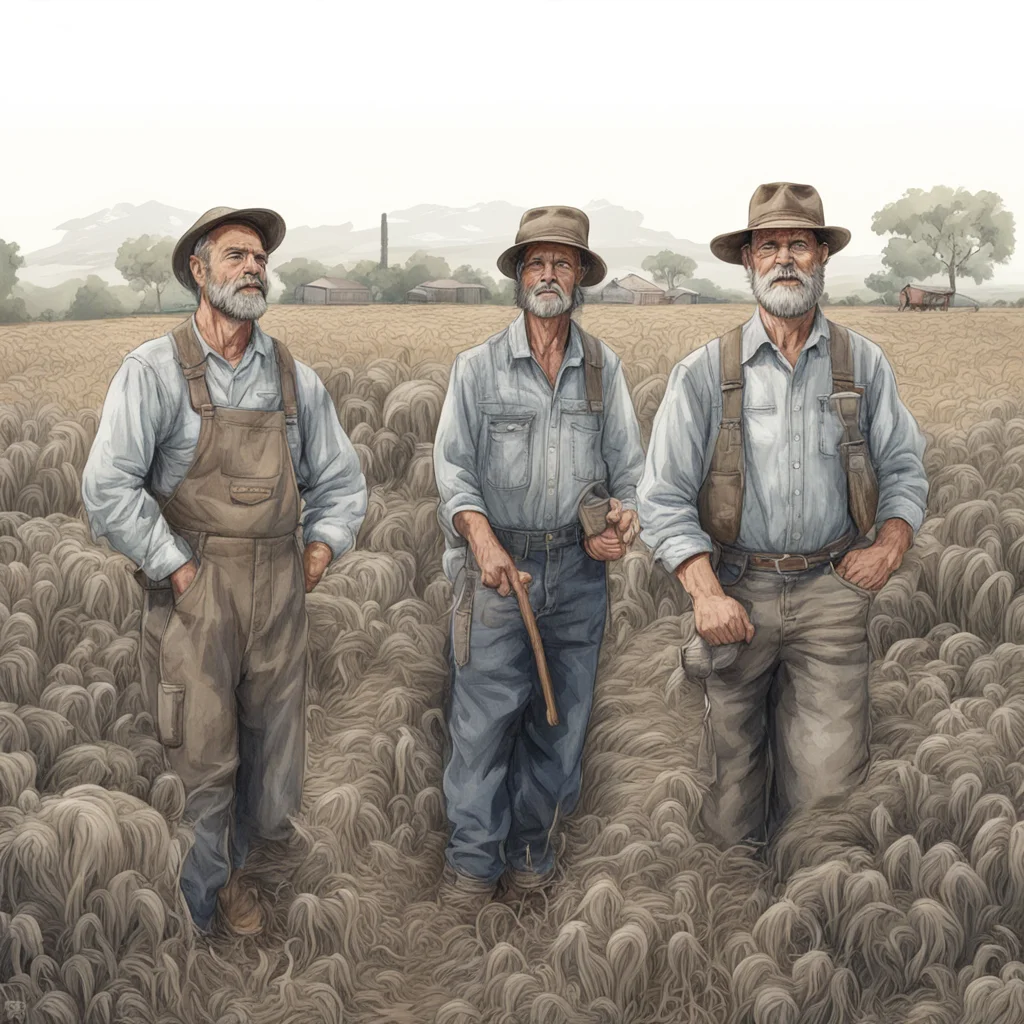 highly detailed illustration people farmer and
