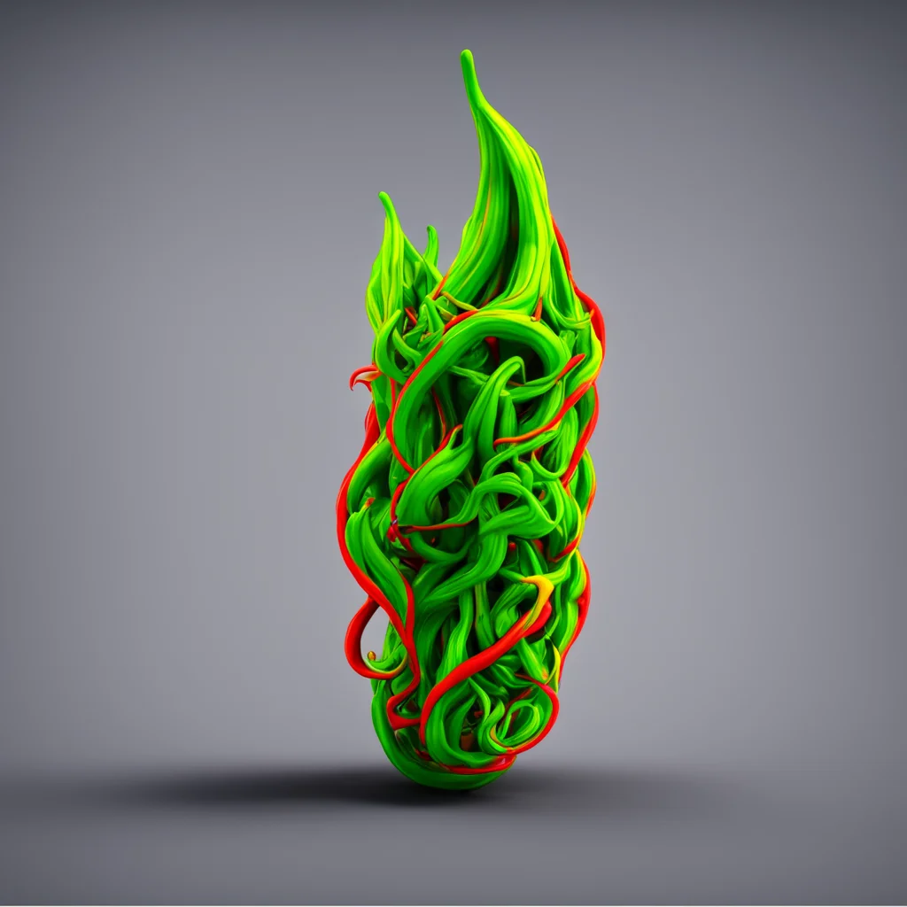 hot pepper made of twisted linestitanium plating treatment color8K Resolutionhyper detailepinterestthree dimensionalmaya