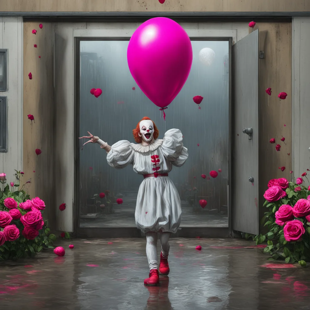 hyper realistic beautiful paintingpennywise dancing to im singing in the rain in front of a full length mirror on an epi