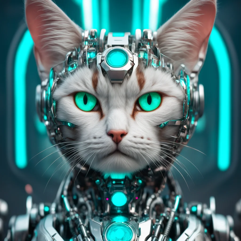 Silver robot outlet cat