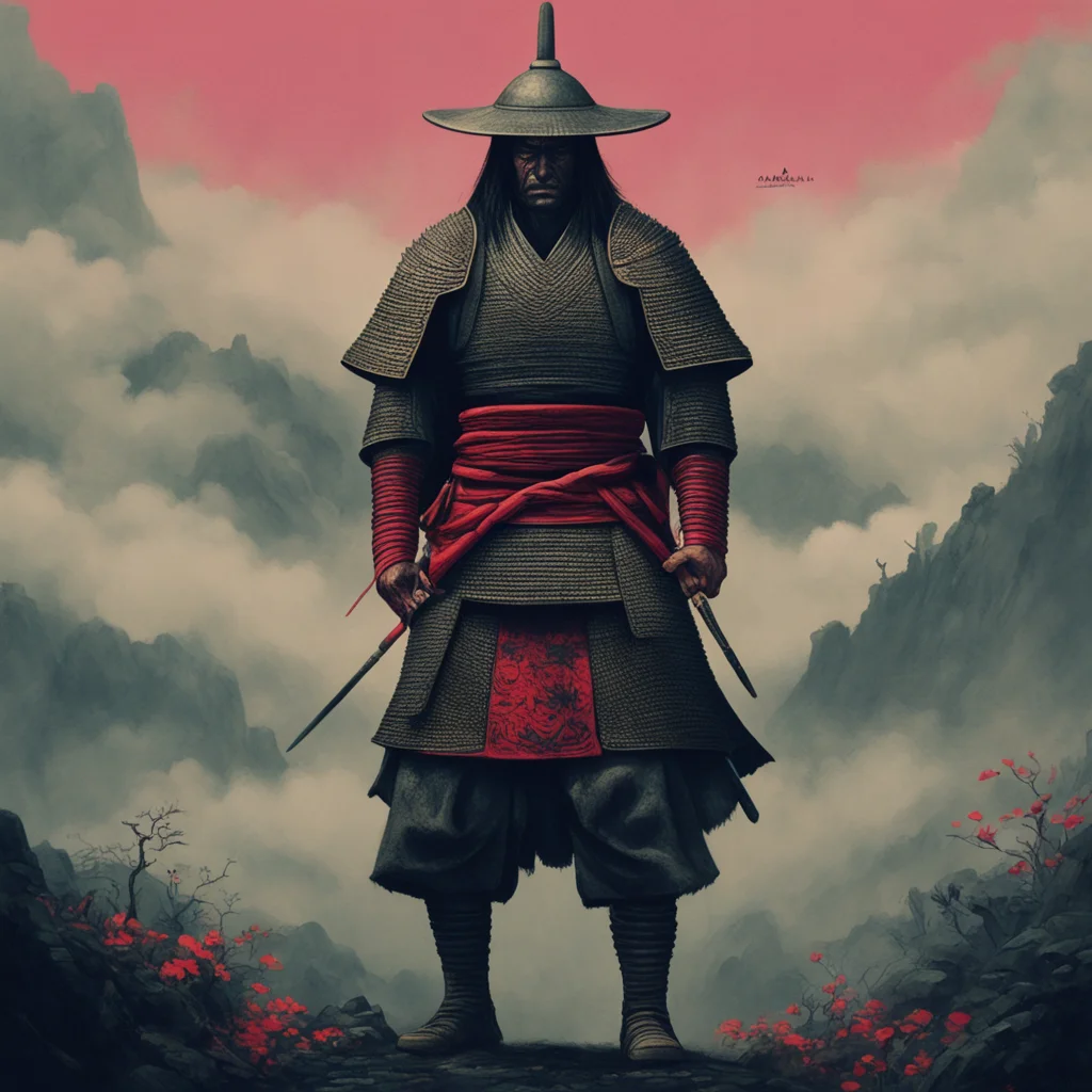 hyperrealistic epic samurai hero wearing adidas in the style of beksinski and kurosawa film poster
