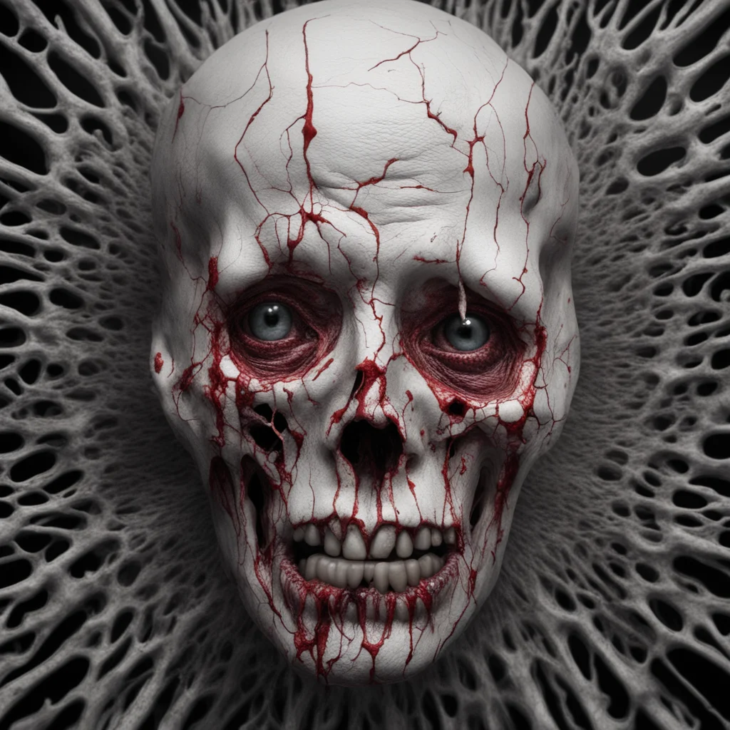 hyperrealistic pure insanity horror macabre cracked filmic opart