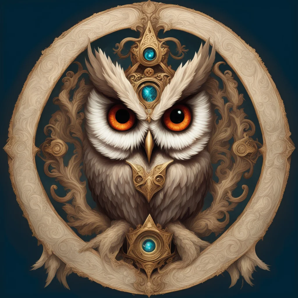 illuminati owl ornate wood third eye uterus Peter Mohrbacher