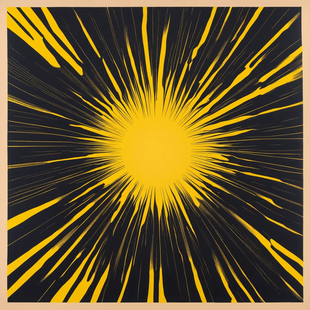 imagine German expressionism woodcut sun solar rays occultim Orange Sun Yellow Rays Black World w 1920 h 1020