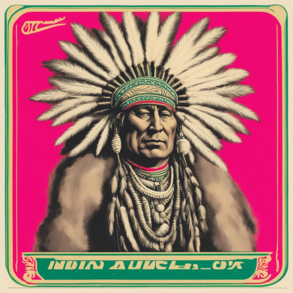 indian chief russian matchbox label ar 1117