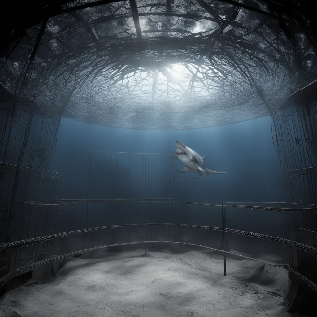 interior of a shark cage hurricane catastrophe volcanic ash supernova 099 — ar 45