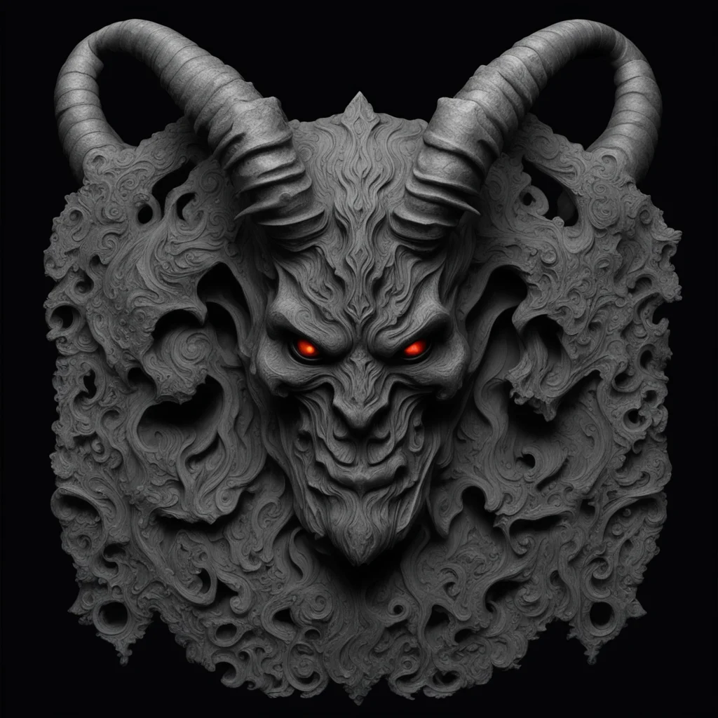 intricate black stone carving2 old black gates4 demon horns and faces3 demons from diablo4 clay sculpt of Lord of Hatred4 Bismuth crystals3 book of 