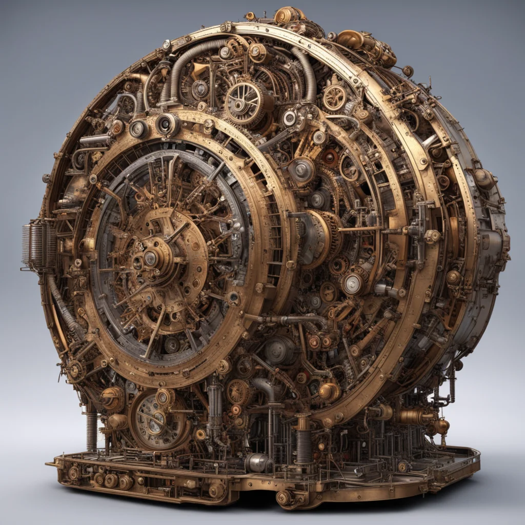 intricate machine hyper engineering steampunk style photorealistic