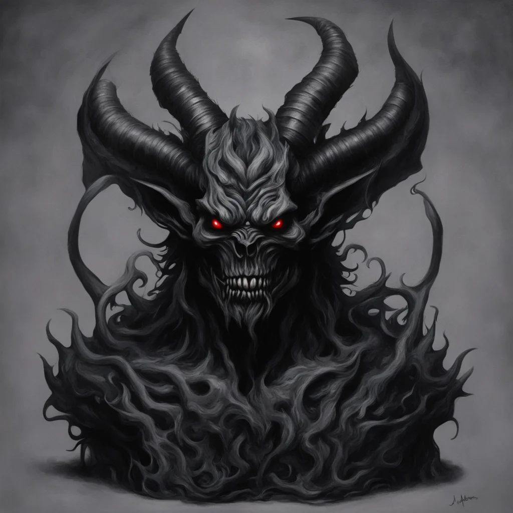 j meyers dark demon art dark demon figure with horns justin meyers painting dark art and craft