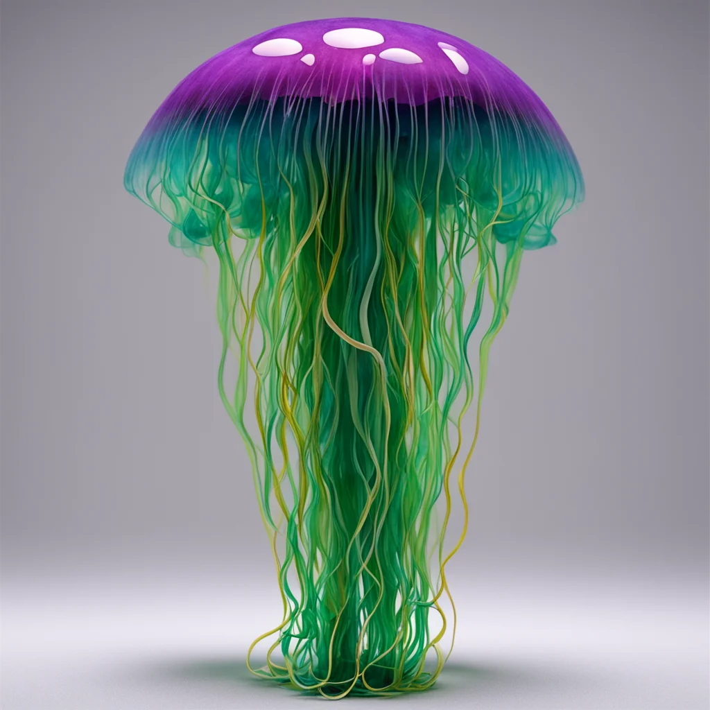 jellyfish by Kathleen Ryan made of gemstone