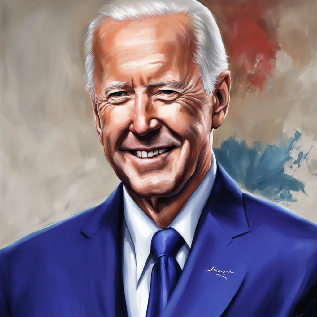 joe Biden painting by J Scott Campbell