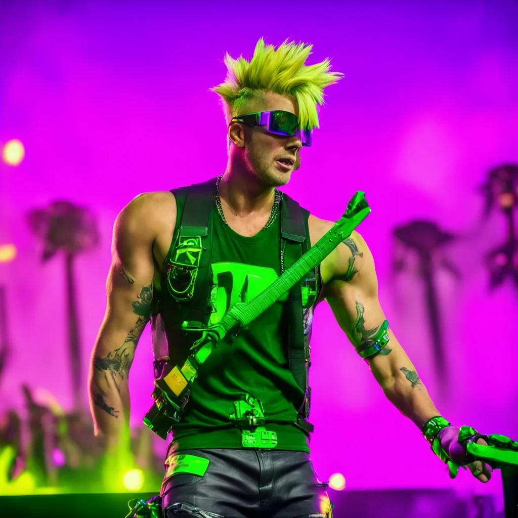 jonesy from fortnite on stage at Coachella concert photography 4k realistic EDM rave concert
