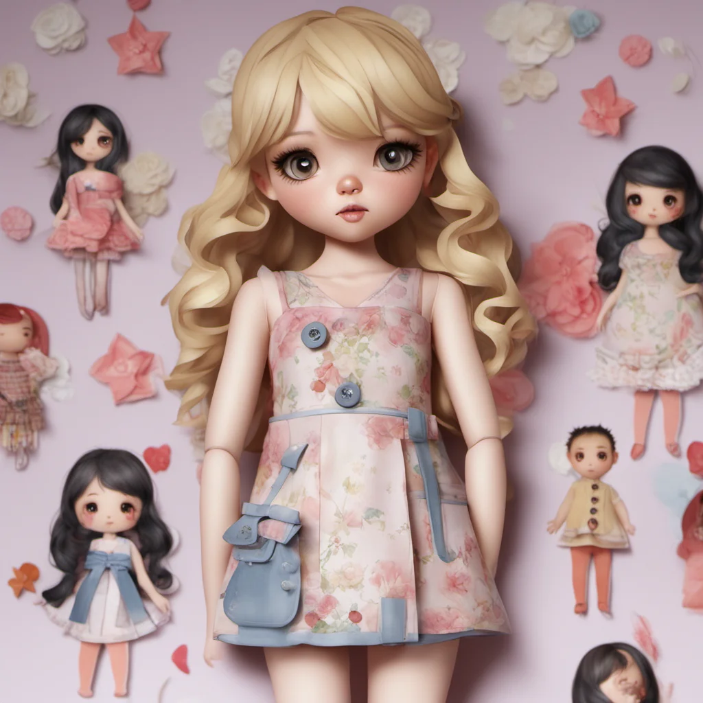 kawaii paper dolls  buttons photo realismar 13 uplight