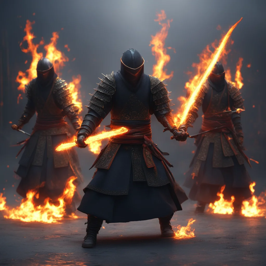 kendo4 angels2 fighting with swords made of fire photorealistic photo relistic hiperrealyistic detailed highly detailed 