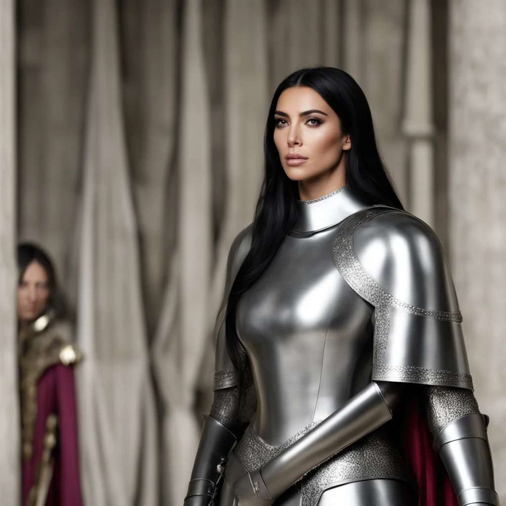 kim kardashian as Joan of Arc at the Coronation of Charles —ar 23