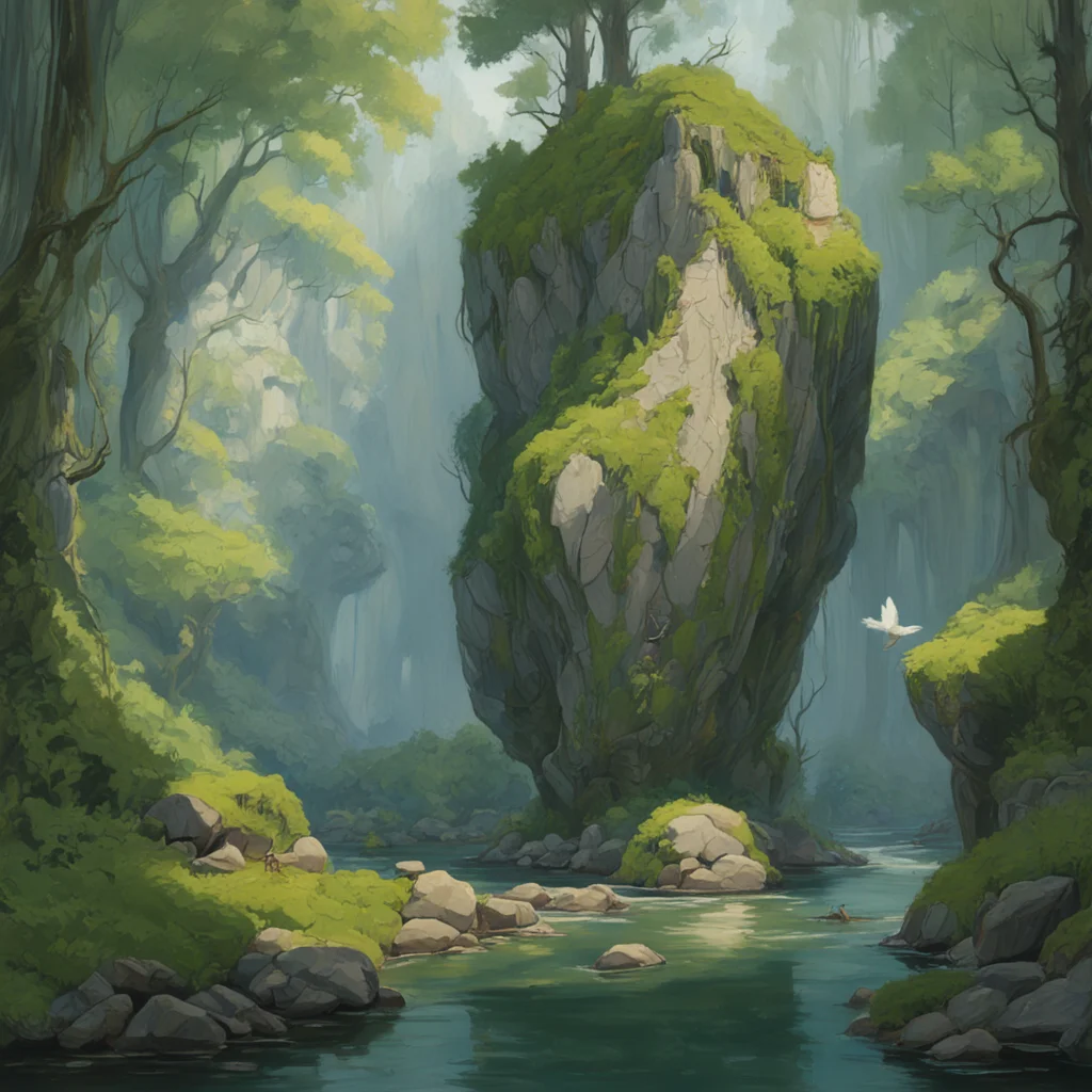 limestone cliffs deep wilderness dynamic gouache painting beautifully detailed post processing Unreal Engine 5 an emmenc